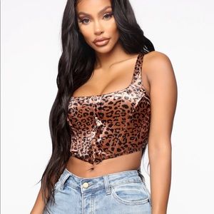 Cheetah print corset top